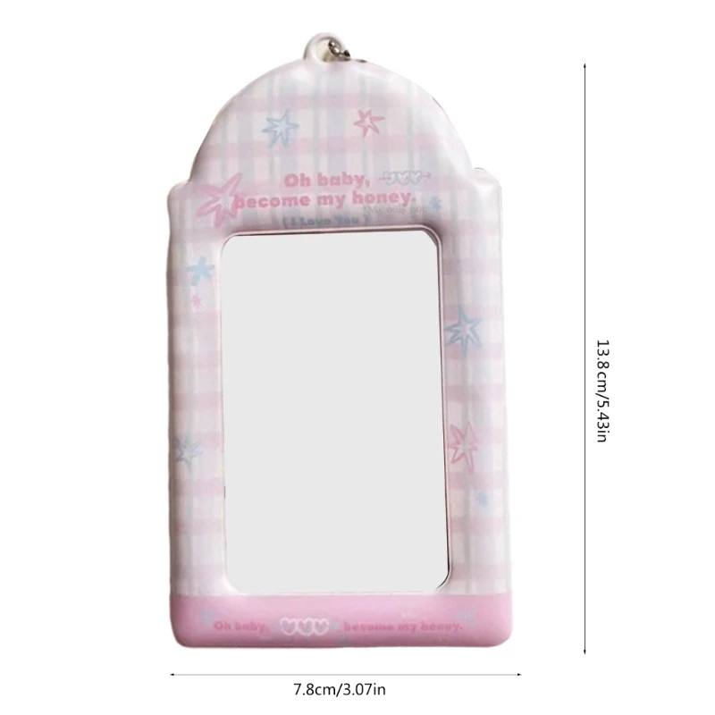 3-дюймовый держатель для фотокарточек с защитными рукавами и милым кулоном
