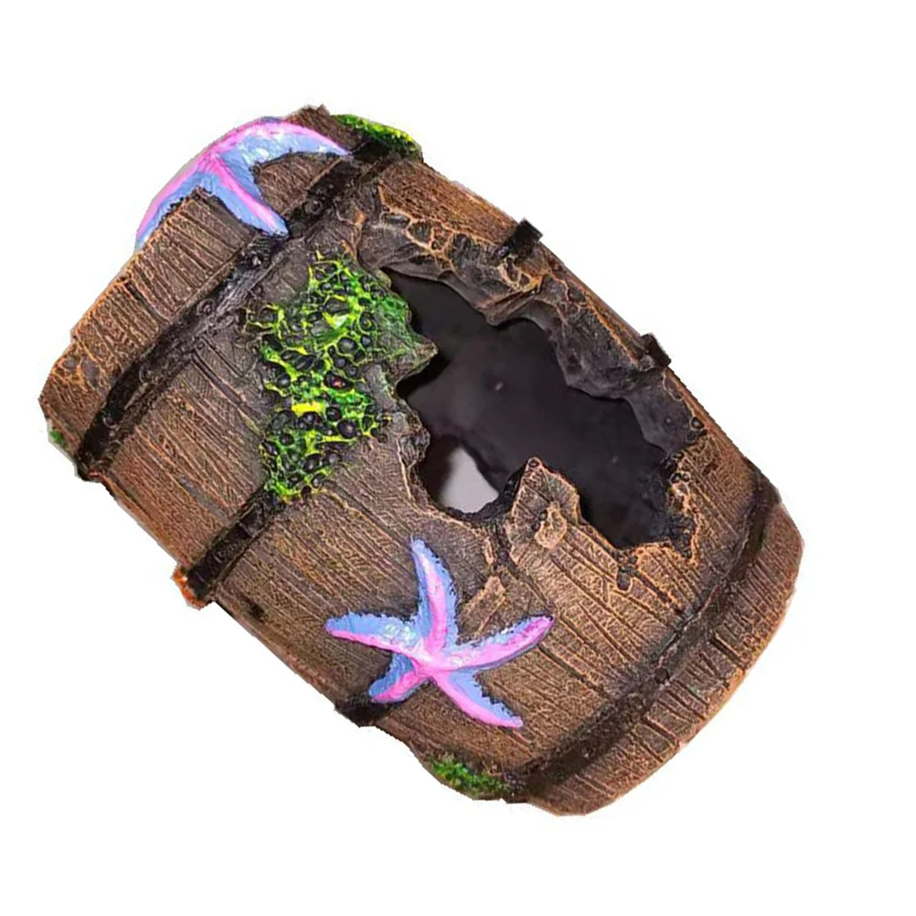 

Compact Mini Decor Durable Miniature Decoration Fish Tank Landscape Barrel Creative