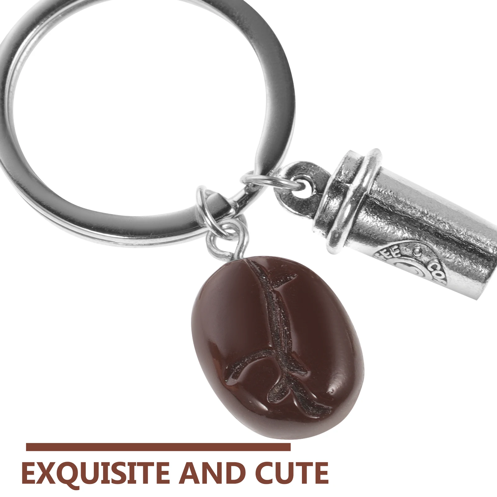 Portachiavi in chicchi di caffè Simpatico arredamento natalizio con chicchi a tema Mini borse con ciondolo a forma di tazza