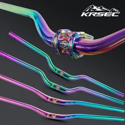 MTB Bicycle Colorful Handlebar 31.8mm*780mm AM XC DH Downhill Racing Bike Rise Handlebar Mountain Road Bike Rainbow Handlebar
