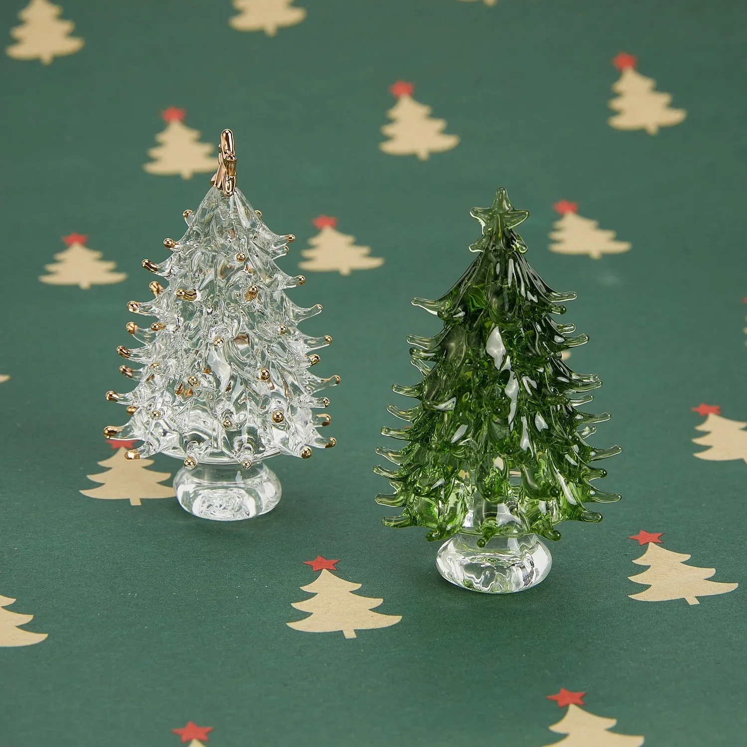 Anjj New Christmas Tree Ornaments Luxurious Exquisite Cute Mini Christmas Tree Colored Glaze Crafts New Years Present