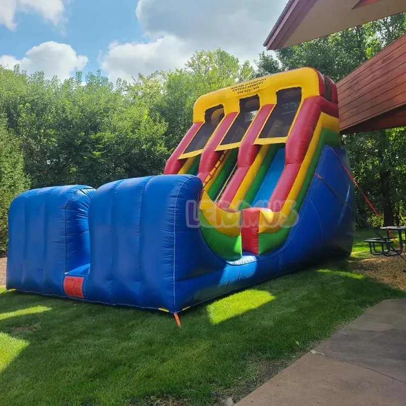 High Quality PVC Inflatable Dry Slides Kids Inflatable Slide Commercial Inflatable Double Slide with Blower