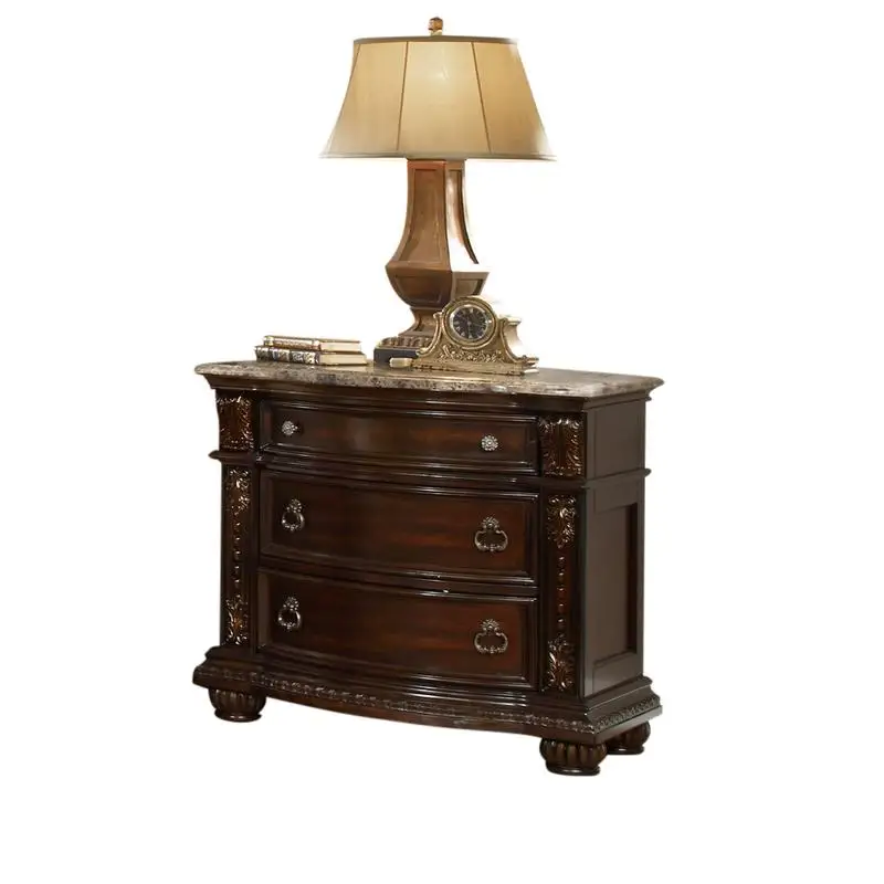 5-Piece King Bedroom Set – Tufted Bed, Dark Walnut Finish 6