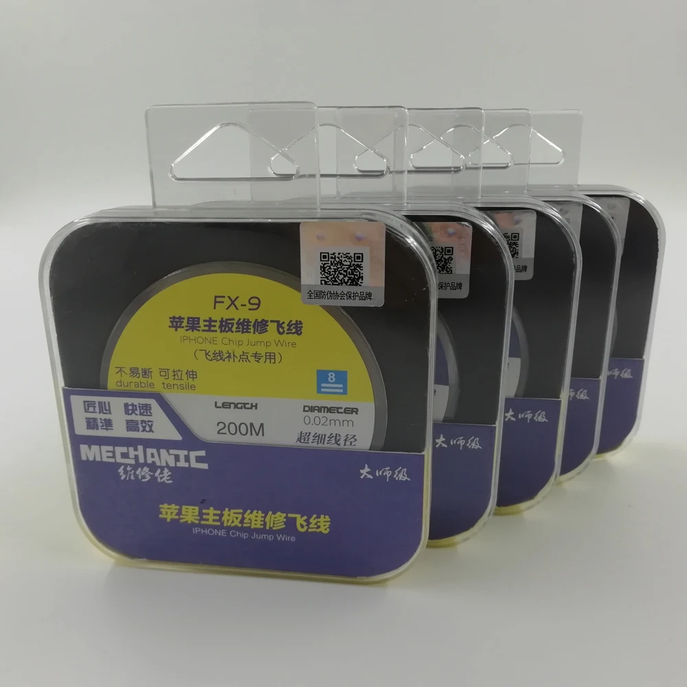 ميكانيكي FX-9 200 متر الهاتف المحمول اللوحة صيانة يطير خط لوحة دارات مطبوعة إصلاح ربط سلك 0.01/0.02 مللي متر سلك نحاسي نقي