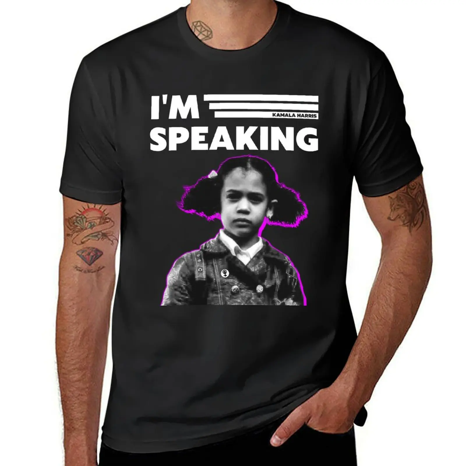 Young Kamala Harris I'm Speaking T-Shirt for a boy customs heavyweights customizeds clothes for men