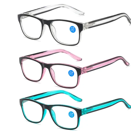 Gafas de lectura Vintage para hombre y mujer, lentes de presbicia con montura cuadrada Retro a la moda, Unisex, con bloqueo de luz azul, para ordenador, 0 + 1,0 + 1,5 + 4,0