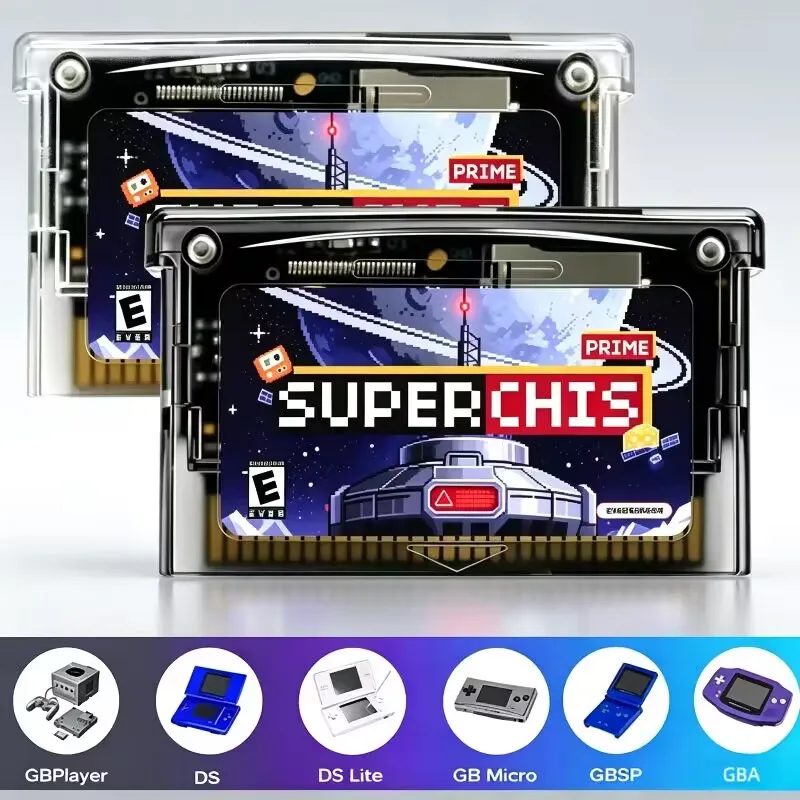 SuperChis PRIME GBA Flash Cart 5000-in-1 games,Plug and Play,No Patches Required,Instant Save,Speed Loading