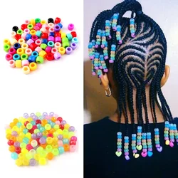 20-100 Pcs Colorful Hair Braid Beads Dreadlocks Beads Acrylic Transparent Jumbo Dreadlocks Kids Big Hole Styling Tools for Women