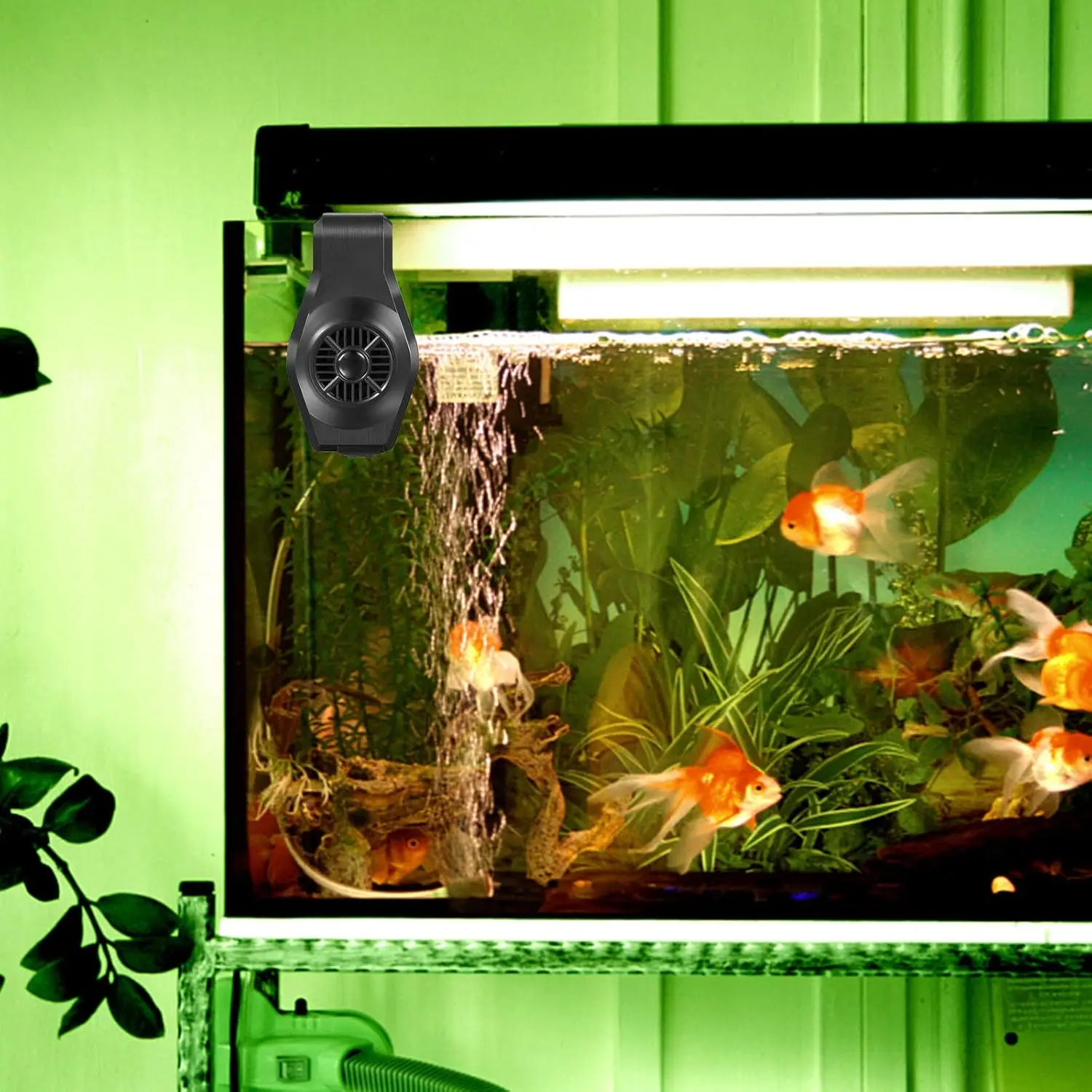 

New fish tank adjustable cooling fan, suspended water chiller, small silent radiator, low pressure