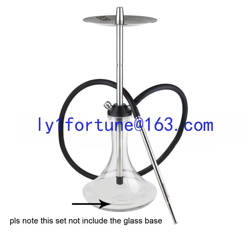 Stainless steel high-end gift box packaging stainless steel Arab shisha rod single tube shisha bowl