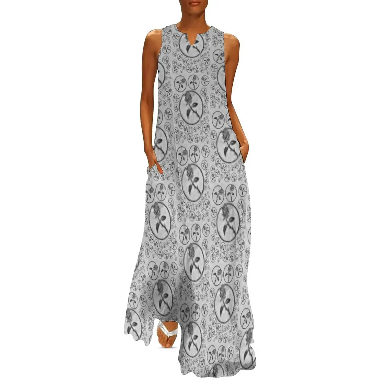 

Something Beautiful Long Dress women's summer jumpsuit summer dress woman 2025 chic and elegant woman dress vintage