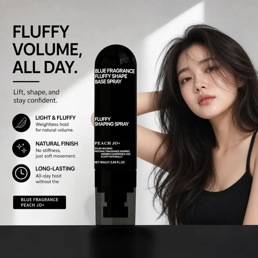 90ml Peach Flavor Shaping Spray Lightweight, Fluffy, And Glue-Free Long-Lasting Shaping Hair Fluffy Spray Travel-Friendly