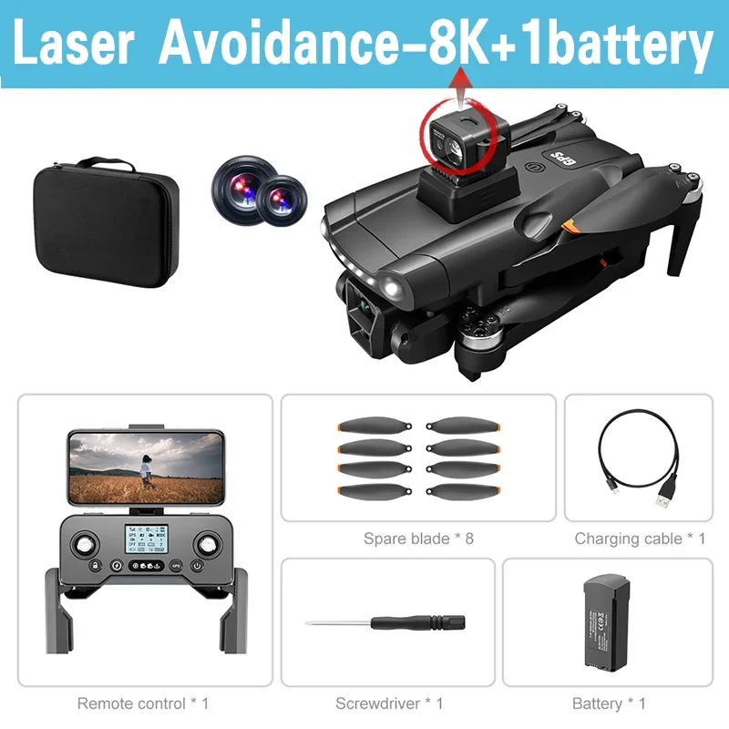 Xiaomi Mijia V198MAX Drone Laser obstacle avoidance aerial photography 8K 5G Professional HD Camera Brushless Folding Quadcopter