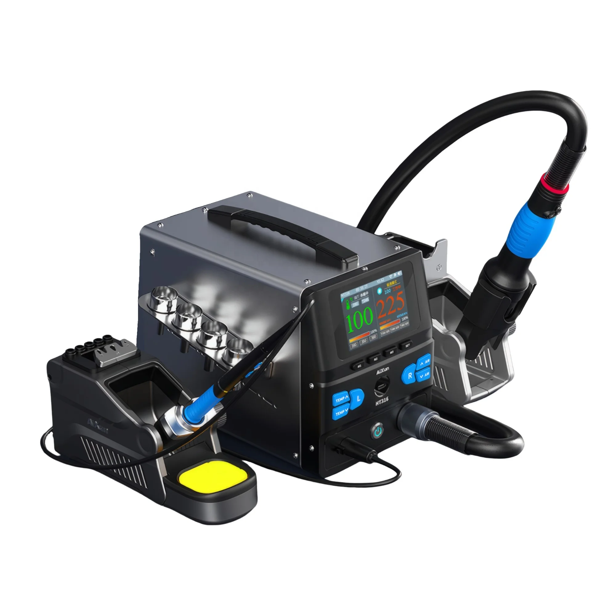 The new model in 2026 is HT316 hot air dismantling welding table 2-in-1 6-axis gyroscope gesture control T225 HK handle