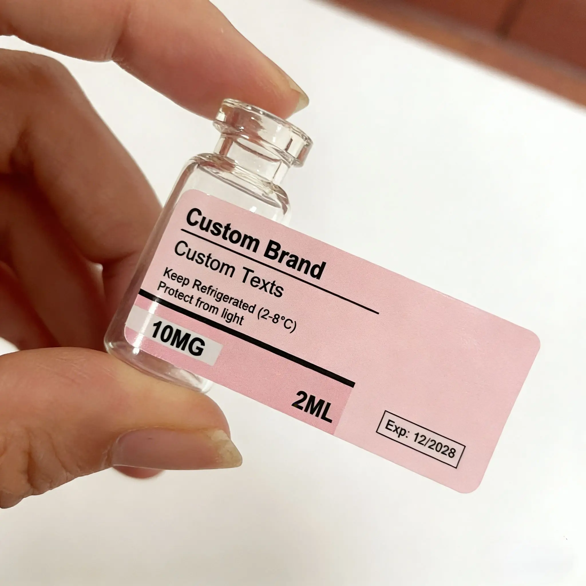 Custom Waterproof Vinyl Oil-Proof Sticker,3ml 5ml 10ml 15ml 20ml Small Vial Label,Self-Adhesive Tag for Perfume Essence Fragra