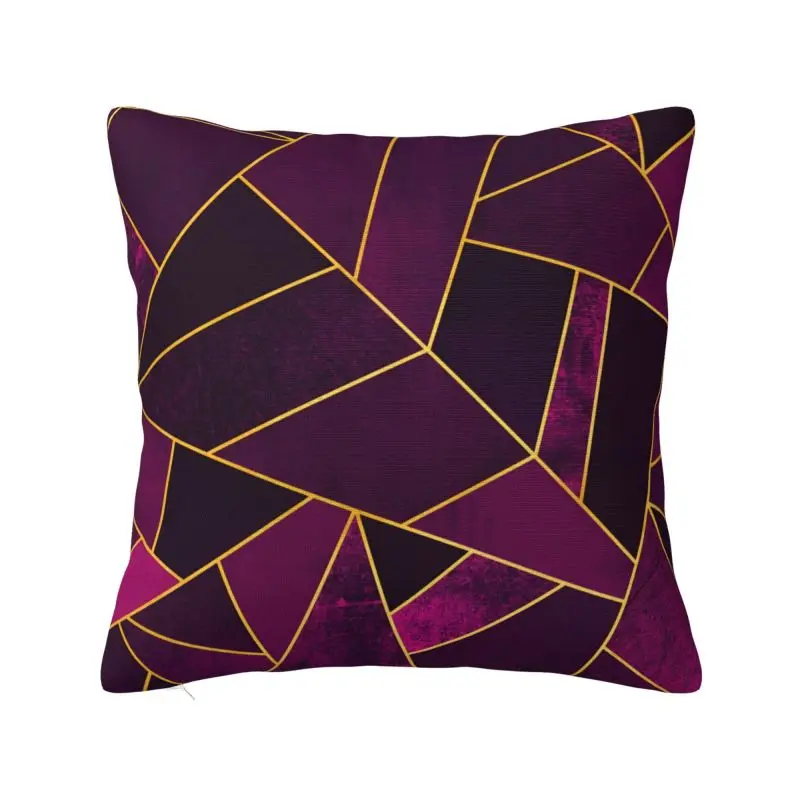 Purple Stone Abstract Geometric Lines Cushion Covers 66x66cm Polyester Pillow Case for Sofa Square Pillowcase Home Decorative