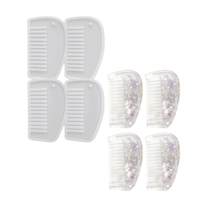 N7YF Silicone Mold For Full Plate Perforated Comb Crafting Tool Jewelry Making Mould