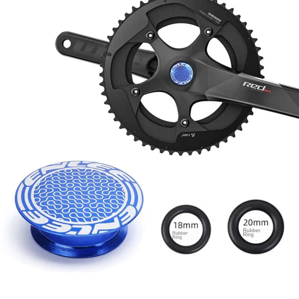 Aluminum Alloy Bike Crank Dust Cap Protective Rubber Ring Bicycle Crankset Dust Cover Waterproof Integrated Crank Plugs