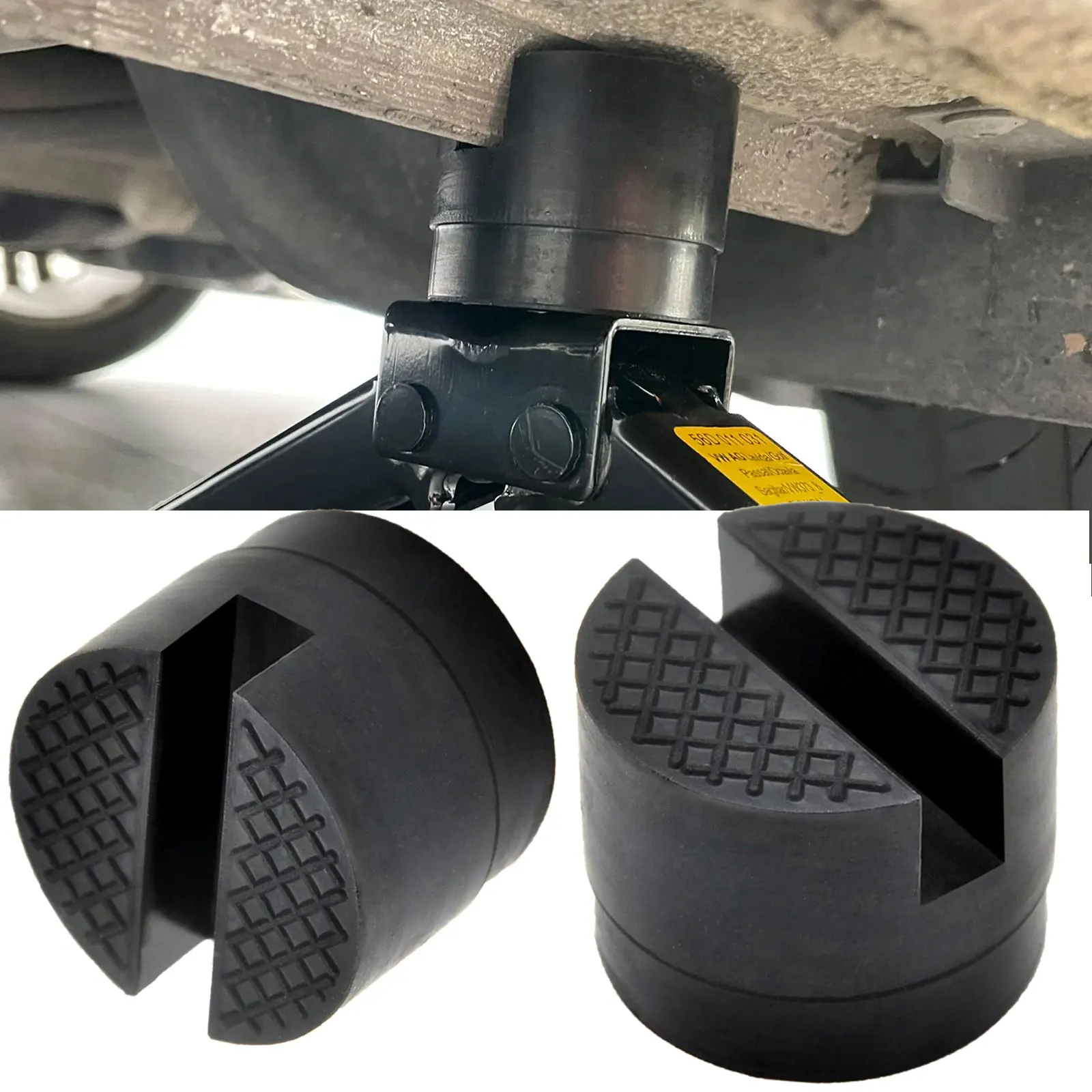 Car Rubber Jack Pad Frame Protector Adapter Jacking Tool Floor Slotted Pinch Weld Side Lifting Disk For Audi Mercedes Ford Lada