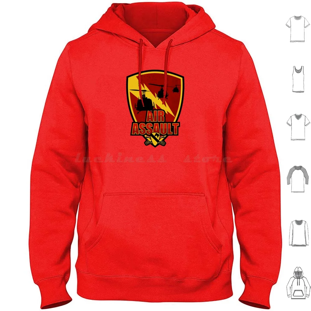 

Air Cav Air Assault Hoodie cotton Long Sleeve Us Army Us Cavalry Solider Veteran Vietnam First Cavalry Division Helicopter