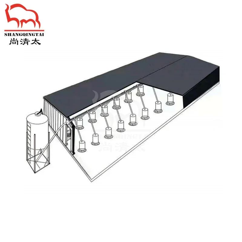 automatic feeding and drinking water system for ducks poultry farming chicken feeder equipment complete