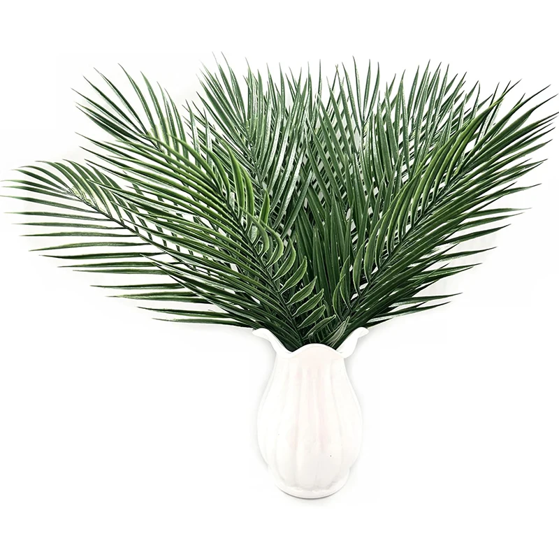 10Pcs Artificial Palm Tropical Leaves Monstera Leaves for Hawaiian Party Beach Table Wedding Baby Shower Birthday Decoration - view 4