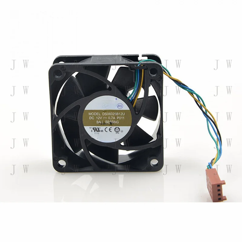 DDW  for  DS06025B12U 60*60*25mm DC 12V 0.7A 4-pin Pwm server inverter cooling fan