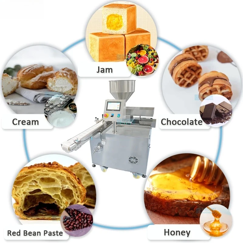 Automatic Croissant Making Production Line Commercial Bakery Equipment for Milk and Fruit Filled Pastry Processing