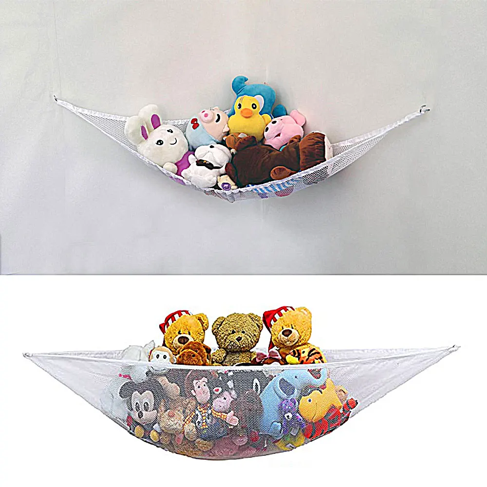 Large Toy Hammock Mesh Kids Bedroom Storage Nursery Teddy Bear Net Child Organizer Stuffed Towels Tidy Soft Storage Organizer