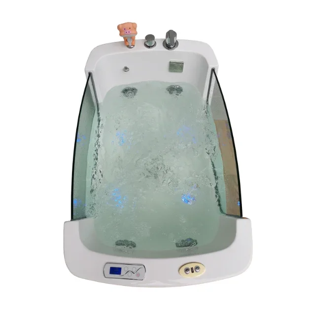 EPET Electric Lift Pet Spa Bathtub For Pet Grooming Salon Dog Bath Tub With Wheels With Spa Massage