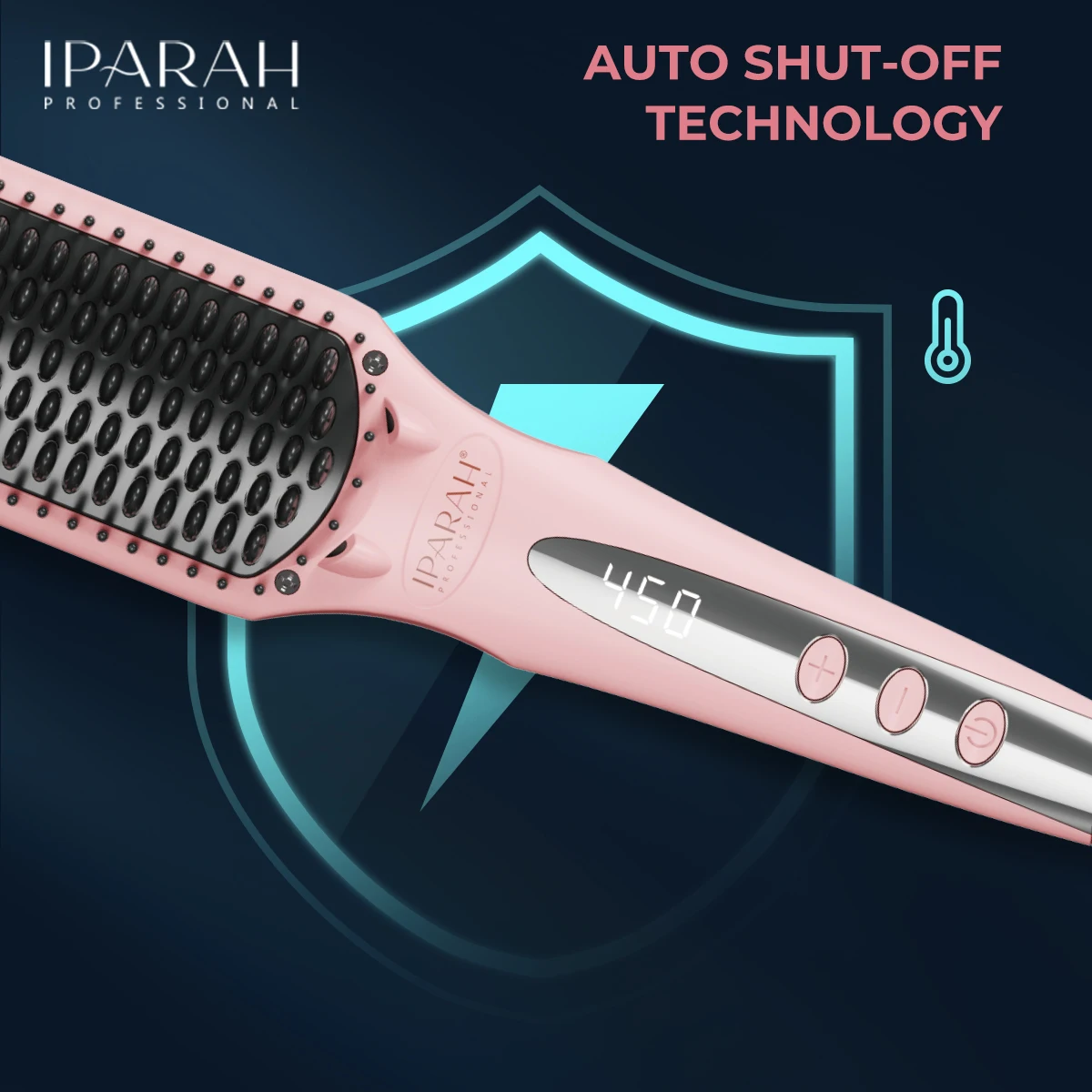 P-282 فرش شعر كهربائية احترافية، فرشاة فرد الشعر بطلاء السيراميك الأيوني