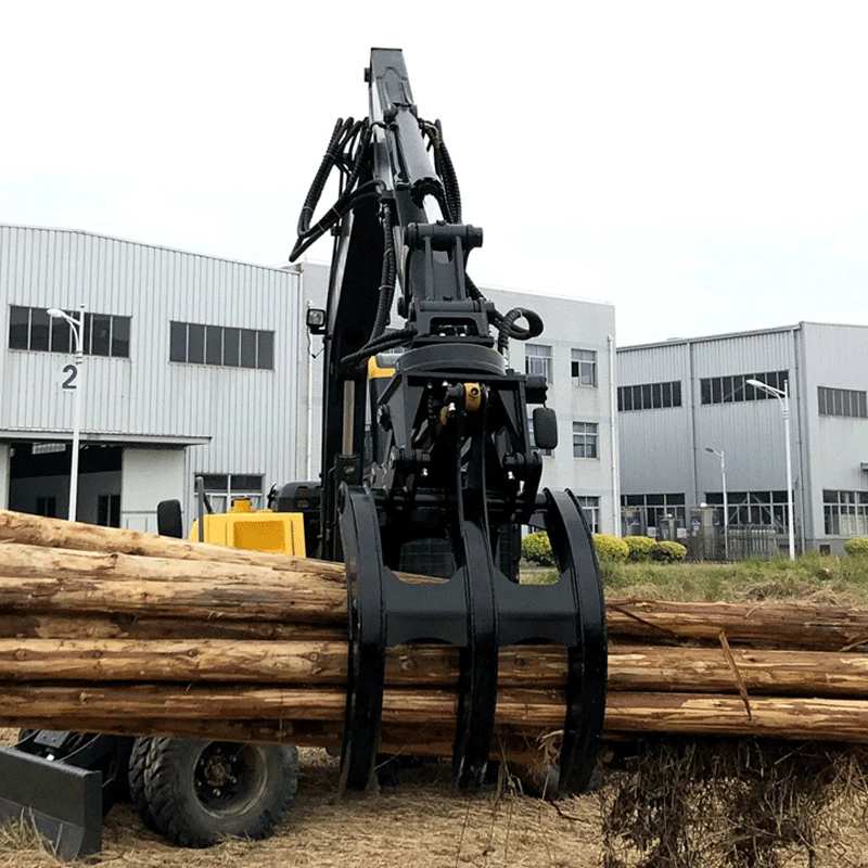 Sturdy Log Splitter Hydraulic Firewood Processor with Chainsaw Cutter Forestry Wood Log Cutting Firewood Production Customized