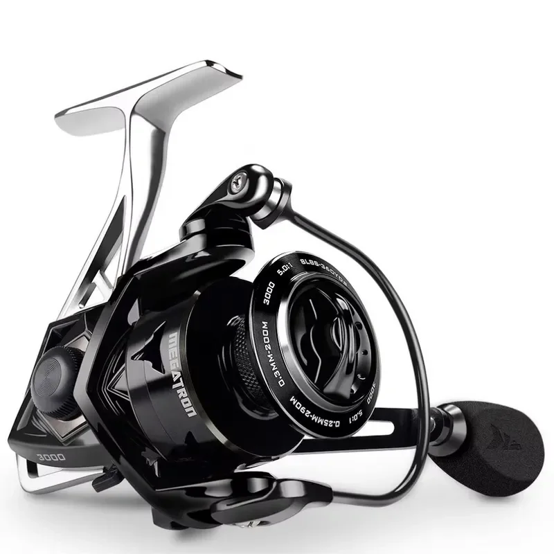 Megatron Spinning Fishing Reel 18KG Max Drag 7+1 Ball Bearings Aluminum Spool Carbon Fiber Drag Saltwater Fishing