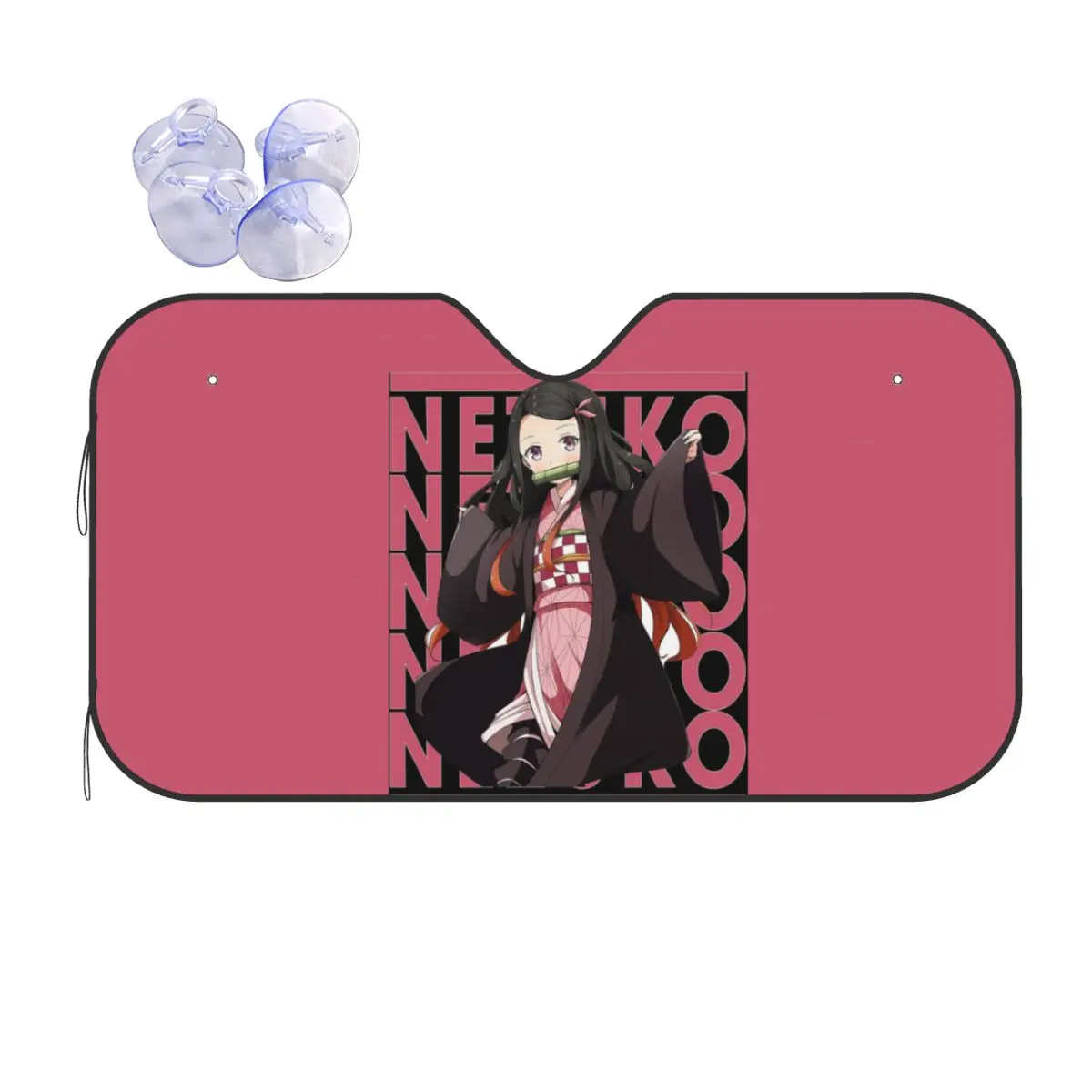 

Nezuko Kimono Demon Slayer Kimetsu No Yaiba Anime Sunshade Windscreen Car Front Windshield Window Sun Visor Accessories Covers