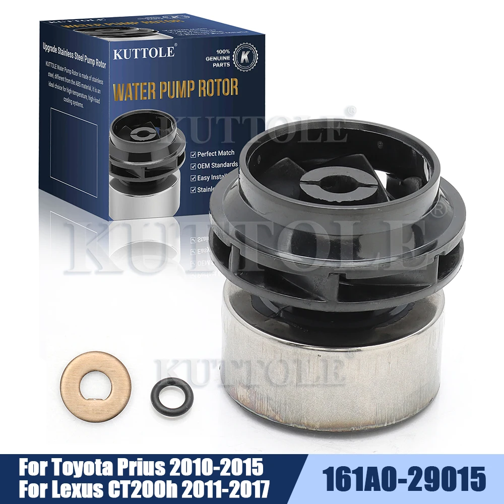 Rotor de Bomba de Água Elétrica em Aço Inoxidável para Carro, Rotor Interno para Toyota Prius Lexus CT 200h OE 161A0-29015 161A0-39015 WPT-190