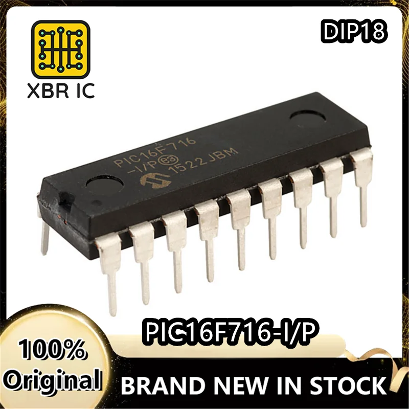

(15/40 pieces) PIC16F716-I/P PIC16F716 DIP-18 8-bit microcontroller chip New original authentic spot fast delivery