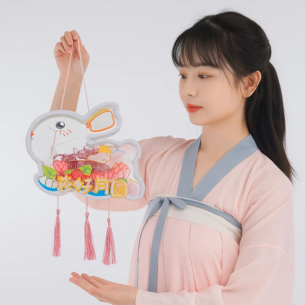 

Intangible Cultural Heritage Mid-Autumn Festival Lantern Transparent Glowing DIY Lantern Material Kit Handhold Luminous