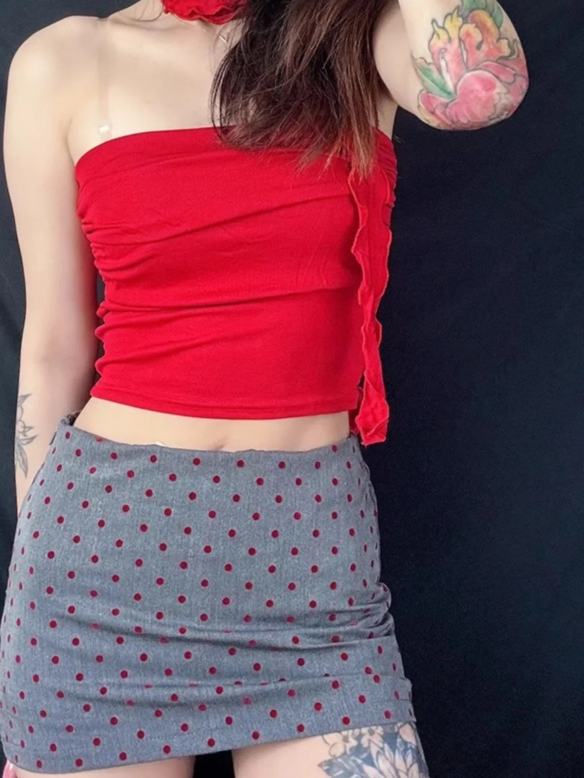 Gilet senza spalline da donna dolce e piccante Pure Desire Personali Hot Ins Pieghettato Sexy Neline drappeggiato Top multiuso