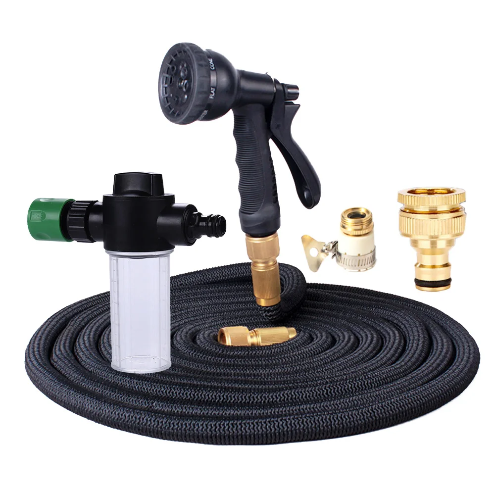 Expandable Garden Hose Cleaning Water Gun Kit Extensible Water Hose Wash Sprayer Flexible Pipe Magic Hose For Car Wash Stretch