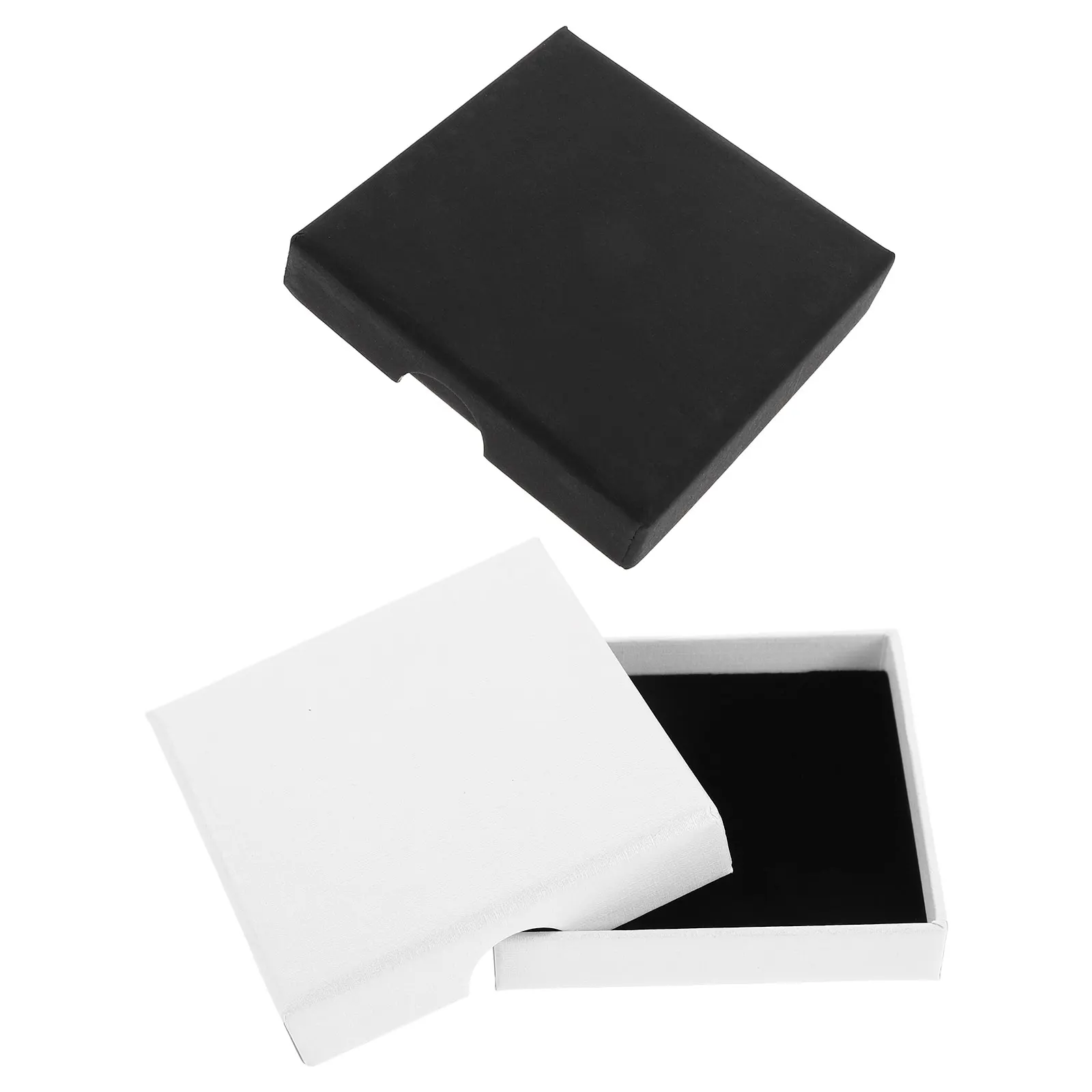 

2Pcs Jewelry Storage Box Elegant Paper Keepsake Case for Rings Earrings Necklaces Travel Organizer Portable Jewelry Box with