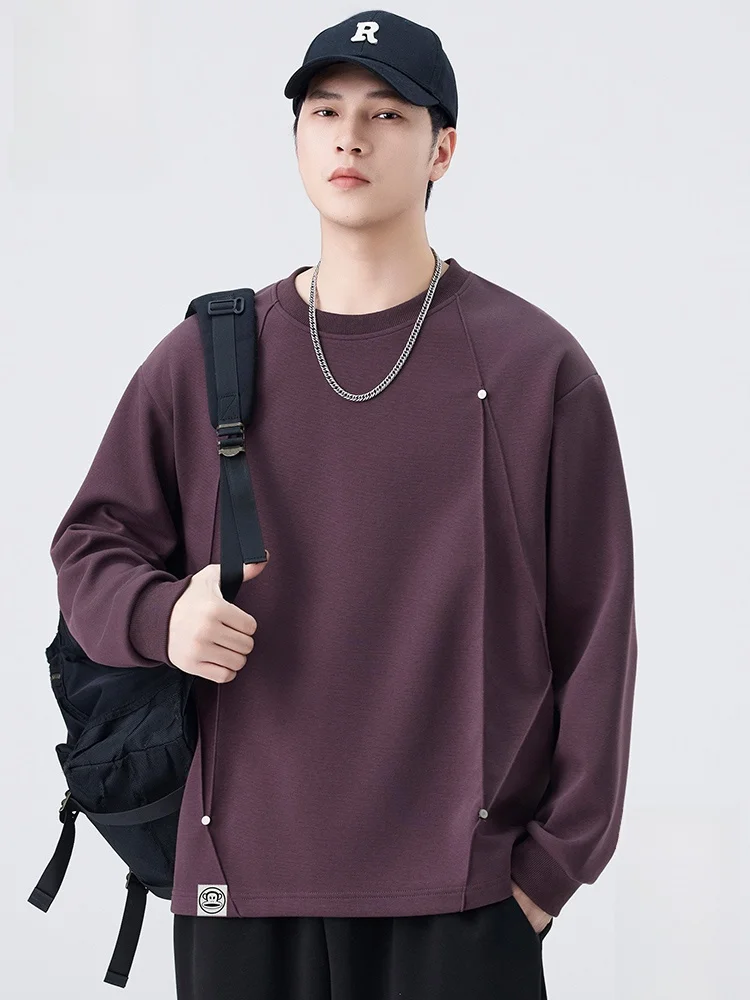 

PaulFrank Monkey American Decosition Long Sve Hoodie Men's Autumn Pure Color Versatile Loose Top Comfortable Cotton Ble...