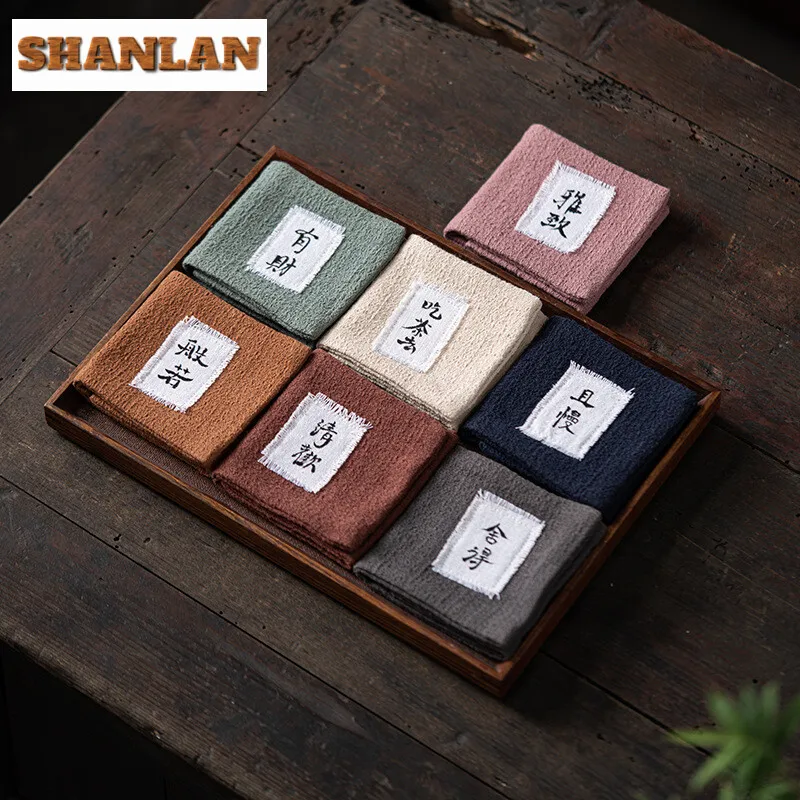 

Китайское утолщенное чайное полотенце, плюшевая зеленая салфетка, зеленая водная тряпка, салфетка для чая, салфетка для уборки чайной церемонии