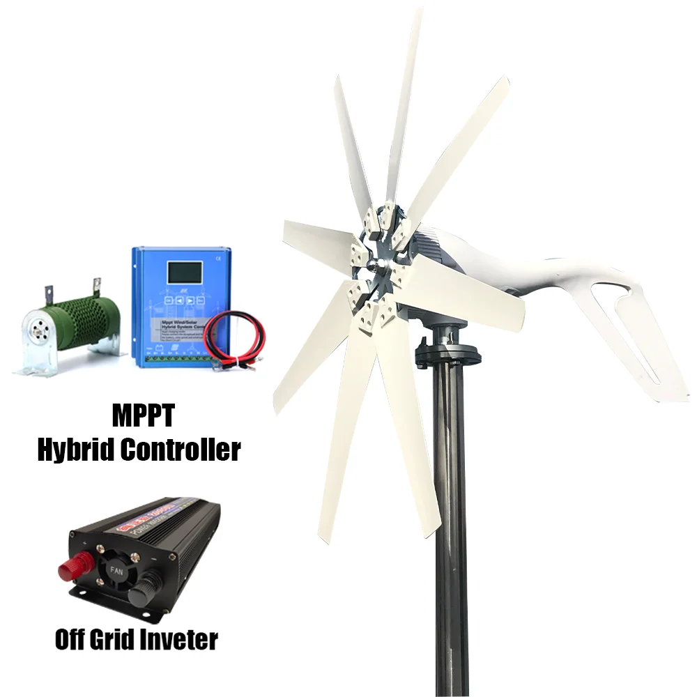 

1000w Wind Turbine Generator 12V 24V 48V DC 220v AC Home System Free Green Alternative Energy Solar Panels Home Energy Solutions