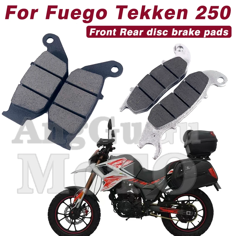 Pastillas de freno delanteras y traseras para motocicleta, accesorios para Fuego Tekken 250 Tekken250