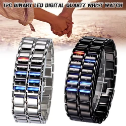 New Men's Binary LED Digital Quartz Wrist Watch Fashion Men's Watches Gift for Father's Day Male Boy Sport Creative Clock