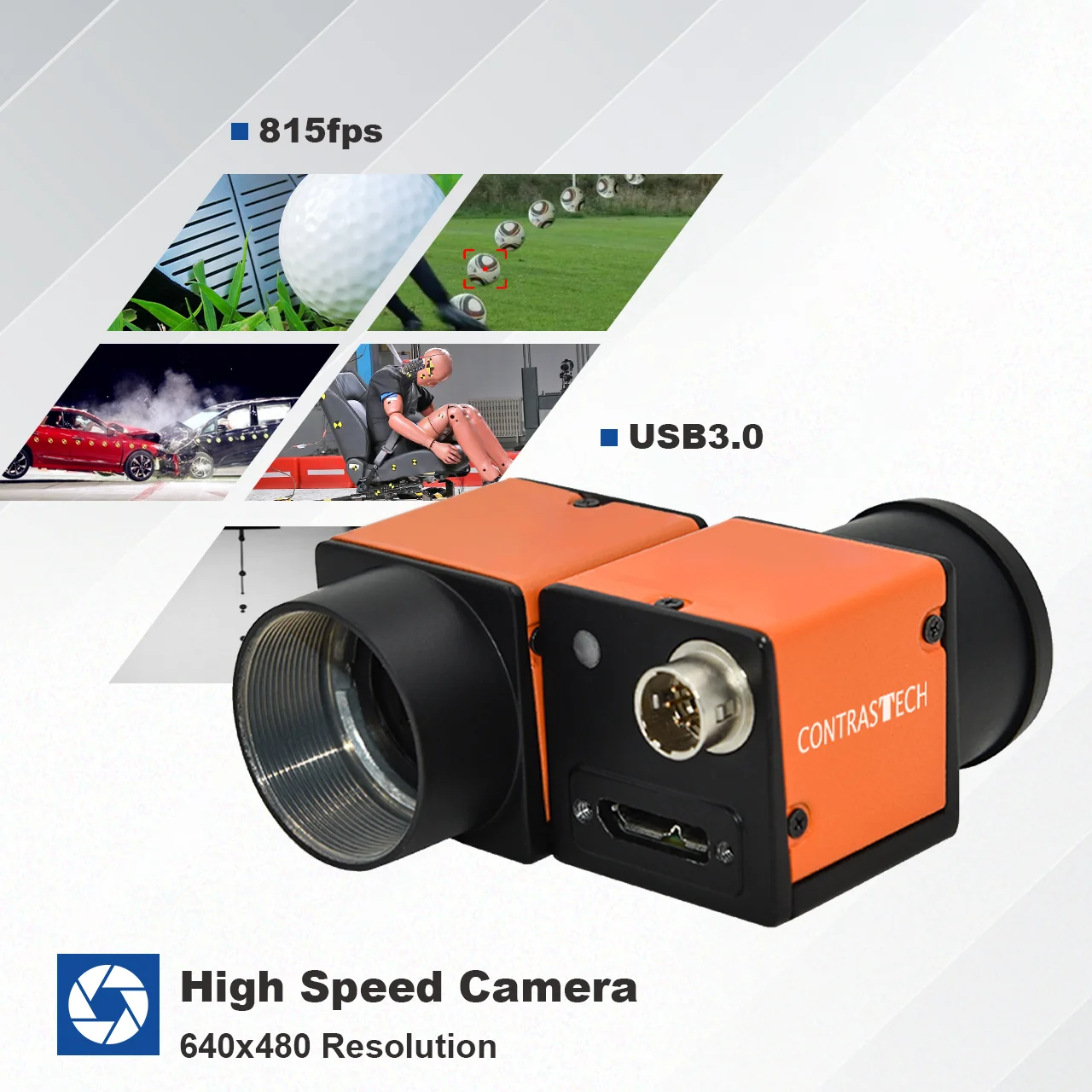 Hot Sale 1000fps Camera 640x480 0.3MP Onsemi Python3000 Global Shutter CMOS 815fps USB 3.0 C-Mount for  Detection Golf Analysis