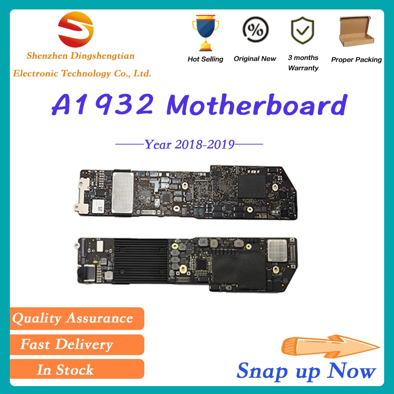 Replacement For Macbook Air A1932 Motherboard i5 8G 128g 256g 2018 2019 Year Logic Board With Touch ID Button 820-01521 EMC 3184