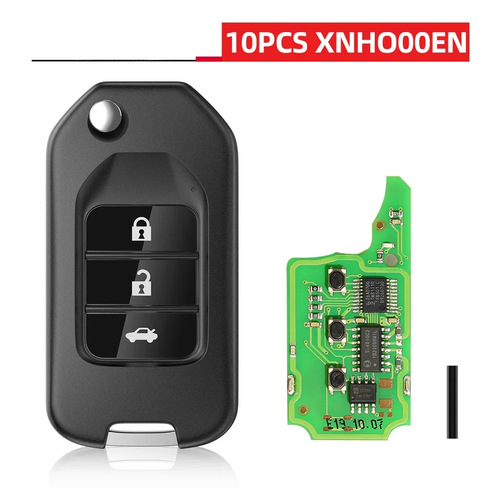 10pcs/lot for XNHO00EN Universal Remote Key for Honda Type Wireless XN004 3 Buttons with NXP Chip for VVDI2/VVDI Key