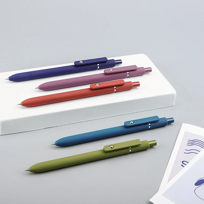 Morandi Vintage Color High Beauty Press Neutral Pen 0.5 Low Center of gravity Office Brush Question Black Pen