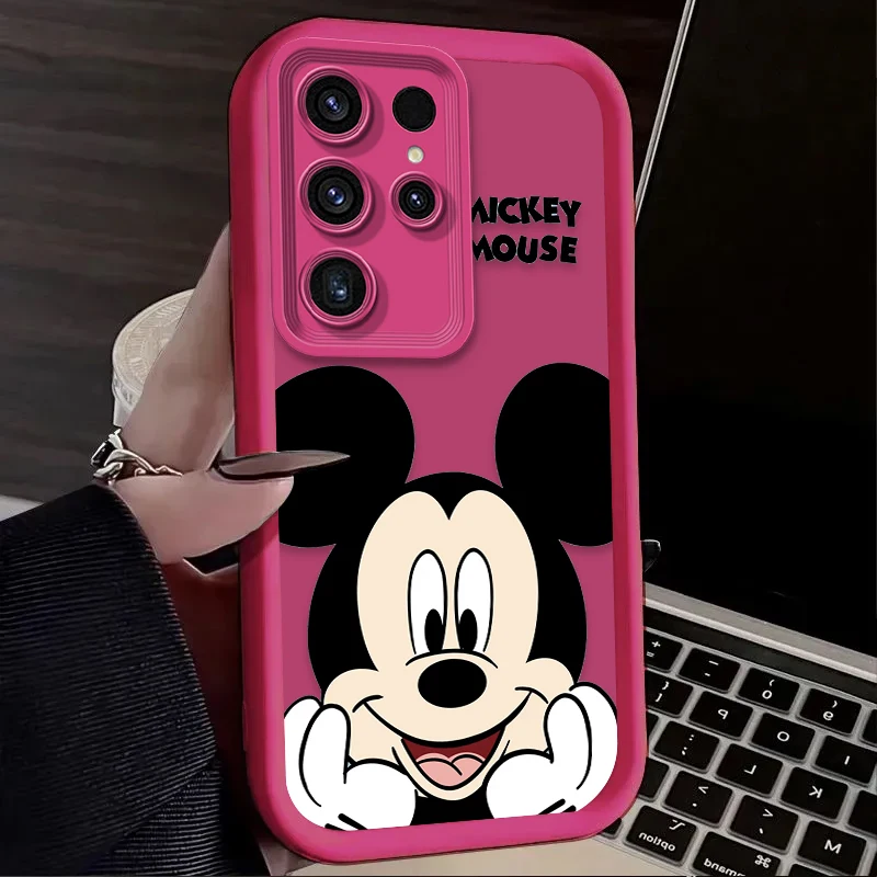 Disney Mickey Minnie Mouse Case for Samsung Galaxy S24 S23 S22 S21 Ultra Plus FE A54 A34 A14 A73 A53 A33 5G Soft Silicone Cover